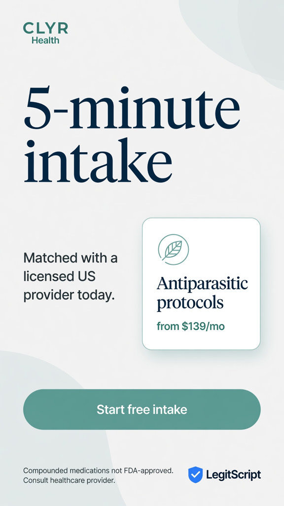 5 minute intake for ivermectin antiparasitic protocol matched with licensed US provider